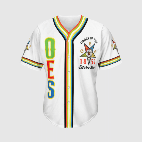 20 Order of the Eastern Star OES Baseball Jersey shirt 4