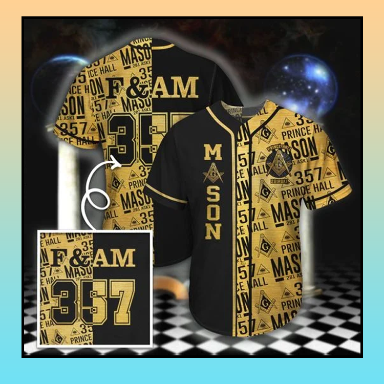 22 Prince Hall Free Mason Baseball Jersey shirt 7