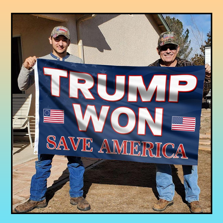 24 Trump won save america Flag 2