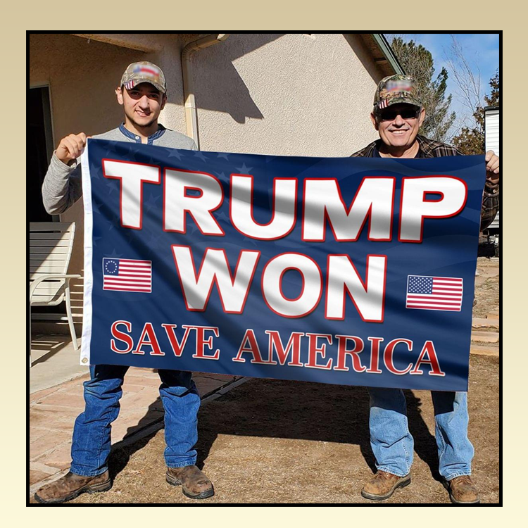 24 Trump won save america Flag 3