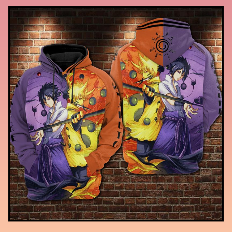 5 Naruto and sasuke 3d all over print hoodie 2
