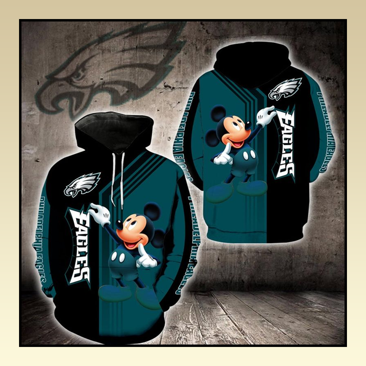 6 Philadelphia Eagles mickey mouse 3d all over print hoodie 1