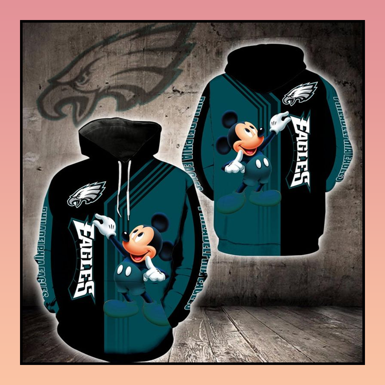6 Philadelphia Eagles mickey mouse 3d all over print hoodie 2
