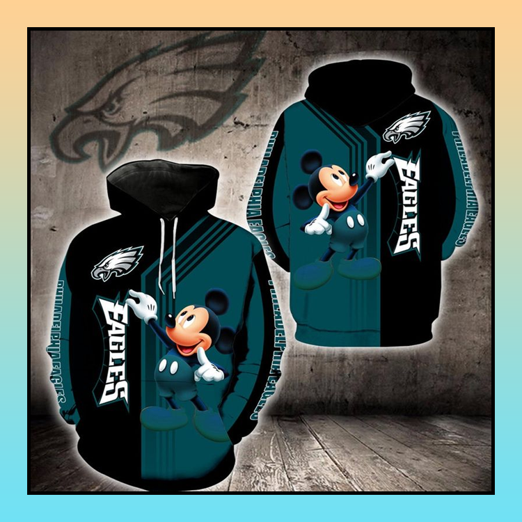 6 Philadelphia Eagles mickey mouse 3d all over print hoodie 3