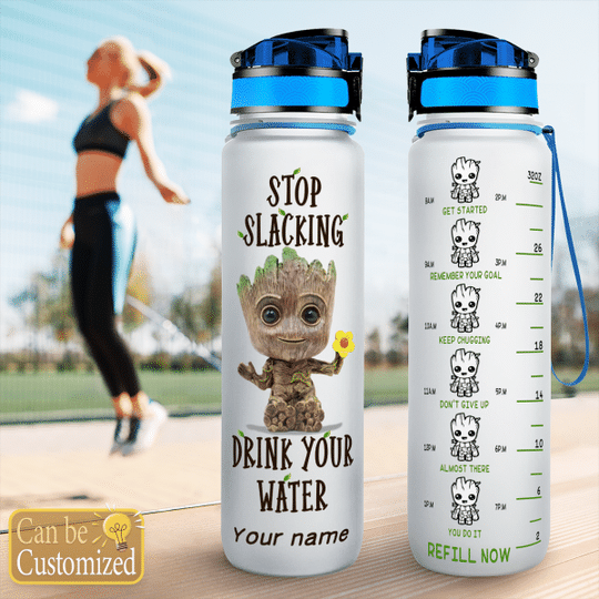 Groot Stop Slacking Drink your water tracker bottle – LIMITED EDITION