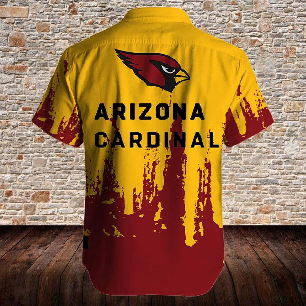 Arizona Cardinals Yellow And Red Hawaiian Shirt 2