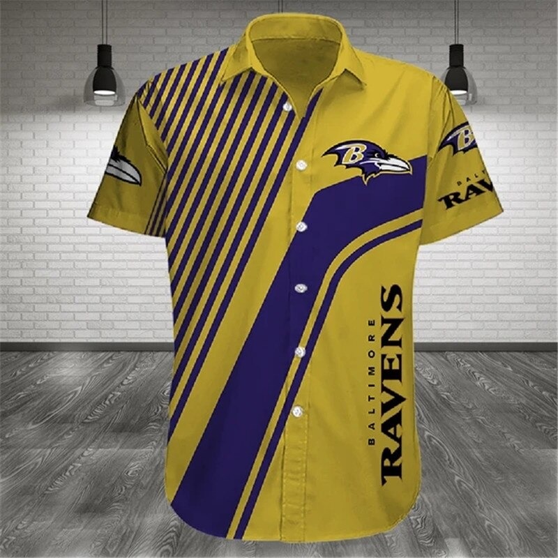 Baltimore Ravens NFL Shirt Cross Hawaiian Shirt