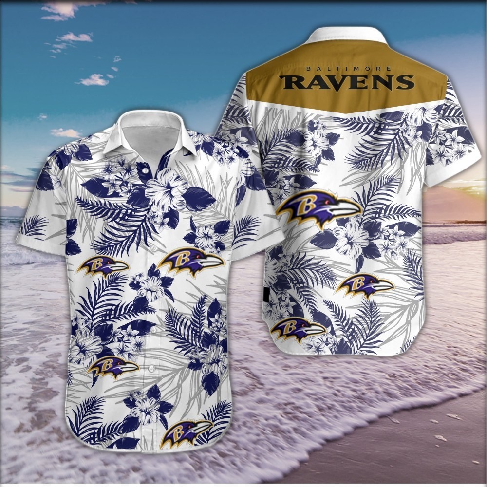 Baltimore Ravens Tropical Flower Hawaiian Shirt – Hothot 160621