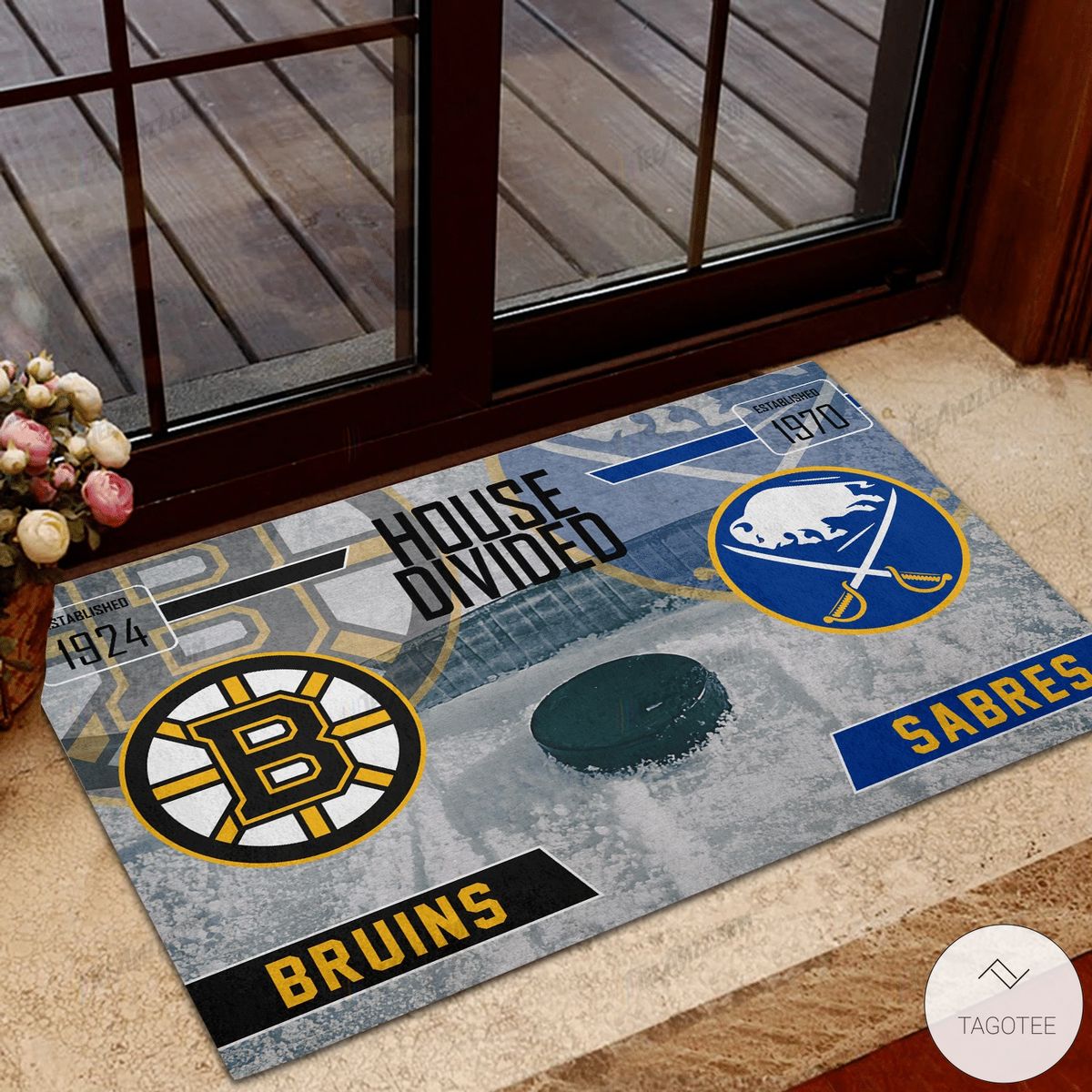 Bruins House Divided Sabres Doormat – TAGOTEE