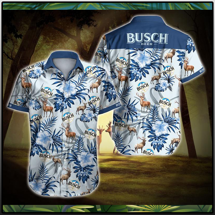 Busch Beer Tropical Pattern Hawaiian Shirt