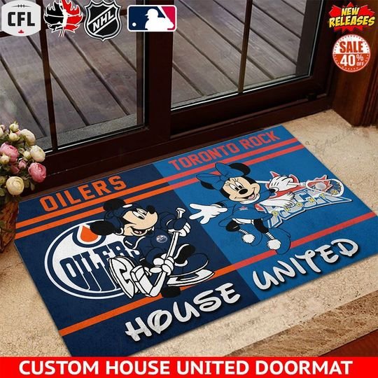 Canada Leagues Mickey Mouse And Minnie House United Custom Doormat