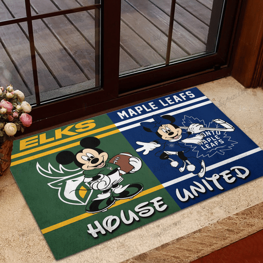 Canada Leagues Mickey Mouse And Minnie House United Custom Doormat2