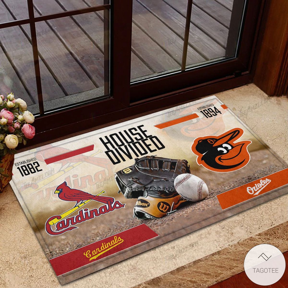 Cardinals House Divided Orioles Doormat  – TAGOTEE