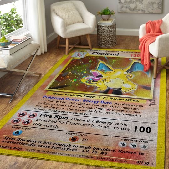Charizard Pokemon rug