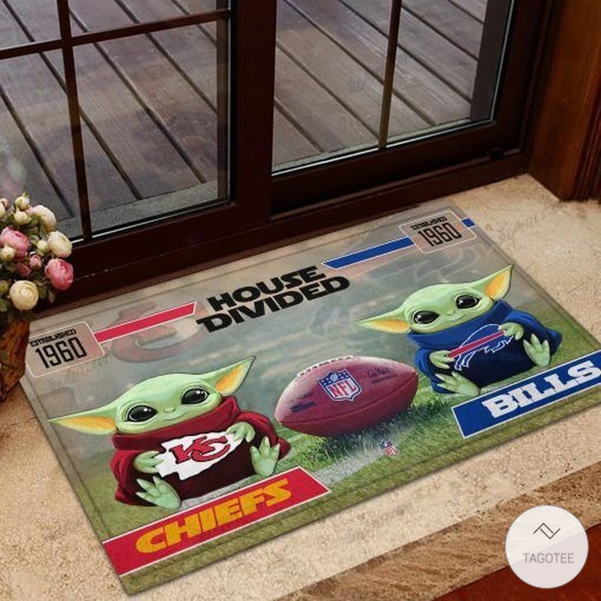 Chiefs House Divided Bills Baby Yoda Doormat – TAGOTEE