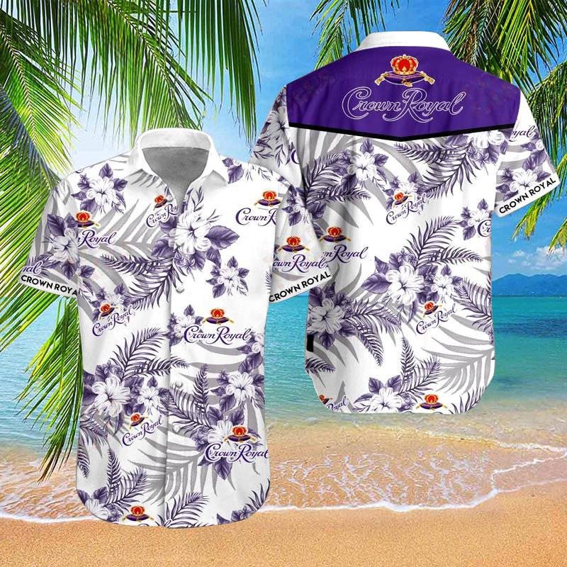 Crown Royal Whisky Tropical Hawaiian Shirt LIMITED-EDITION