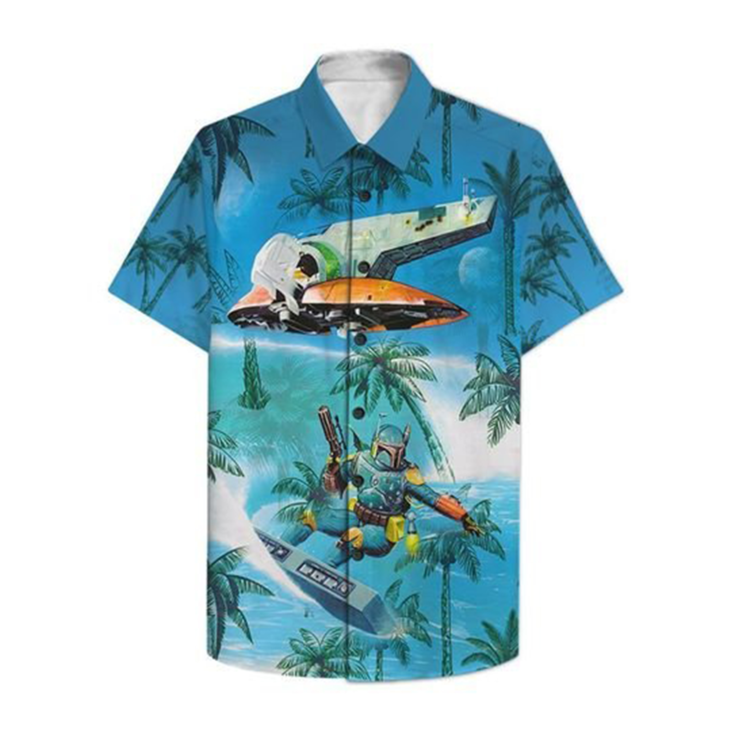 Dadalorian Surfing Hawaiian Hawaiian Shirt