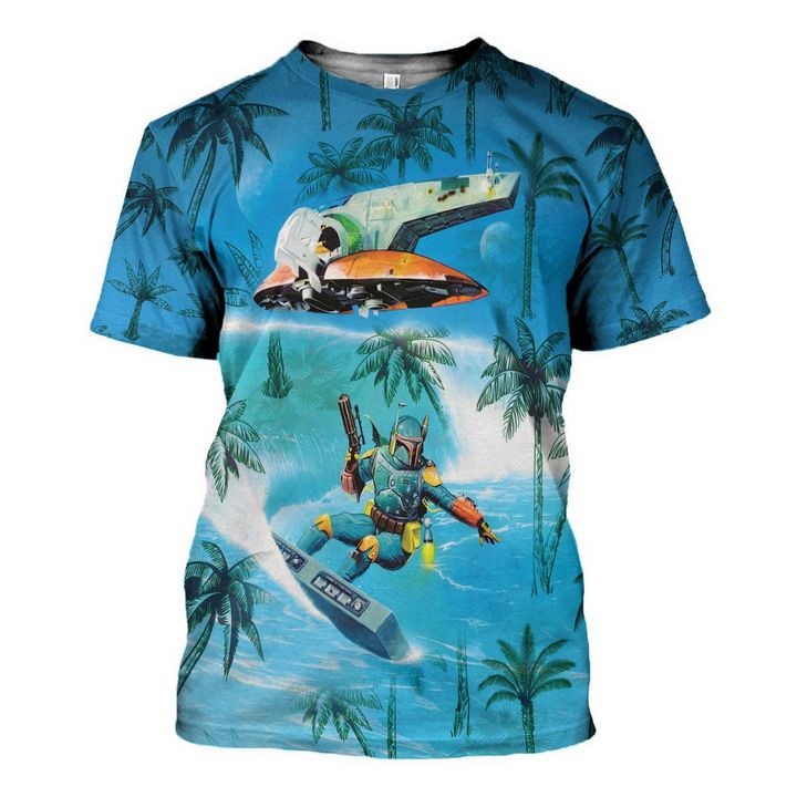 Dadalorian surfing hawaiian shirt 5