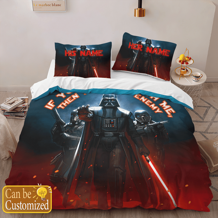 Darth Vader Youre Not With Me Then Youre My Enemy Printed Bedding Set2