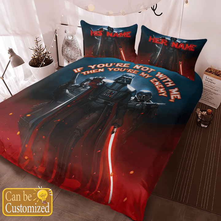 Darth Vader Youre Not With Me Then Youre My Enemy Printed Bedding Set3