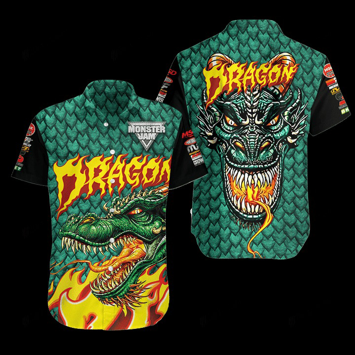 Dragon Monster Truck Hawaiian Shirt