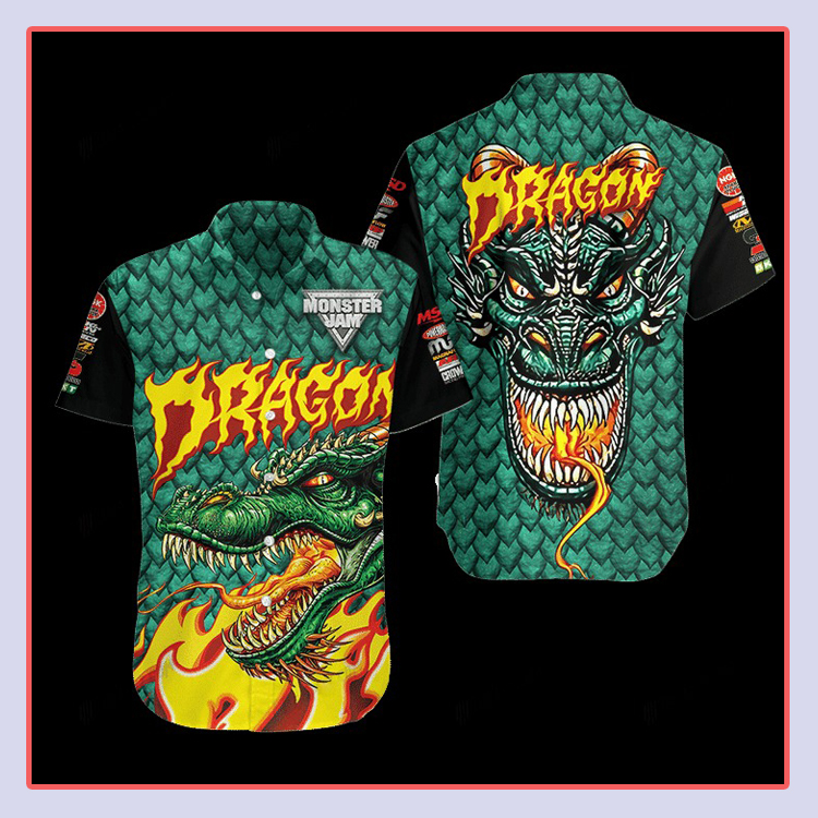 Dragon Monster Truck Hawaiian Shirt1