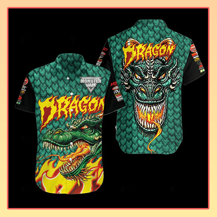Dragon Monster Truck Hawaiian Shirt2