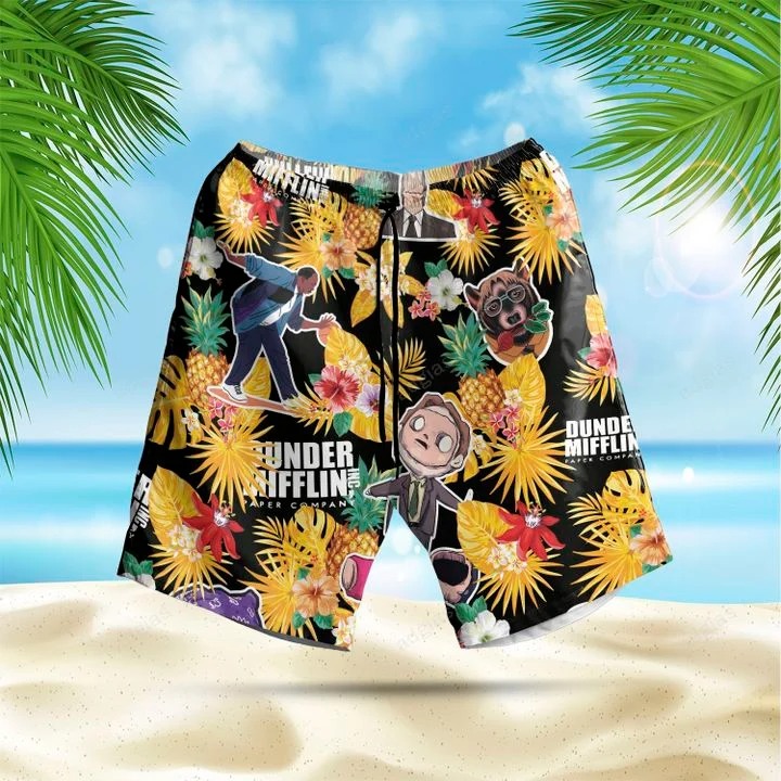 Dunder Mifflin Tropical Hawaiian Shirt Beach Shortsz