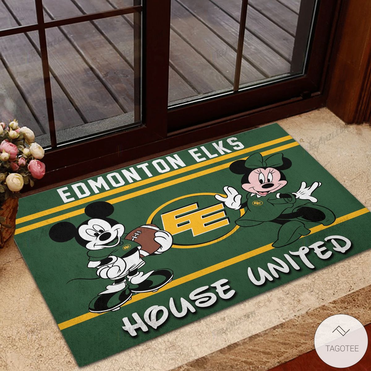 Edmonton Elks House United Mickey Mouse And Minnie Mouse Doormat