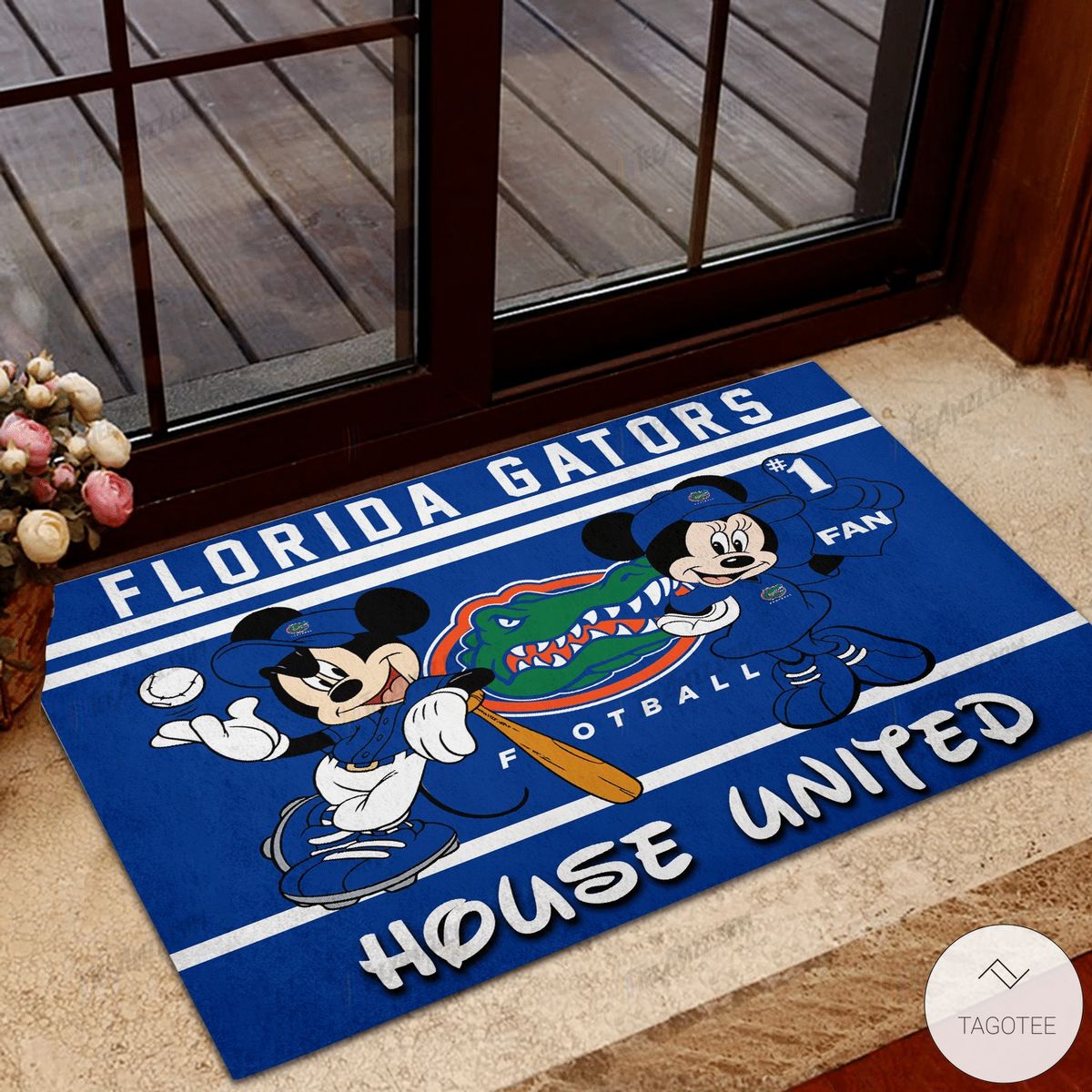 Florida Gators House United Mickey Mouse And Minnie Mouse Doormat  – TAGOTEE