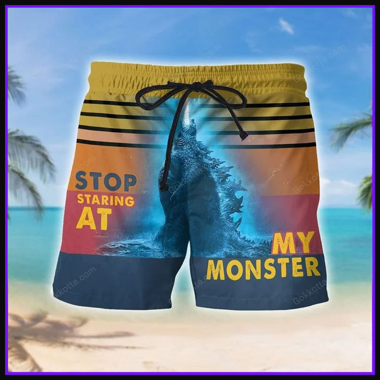Godzilla Stop staring at my monster short pants5