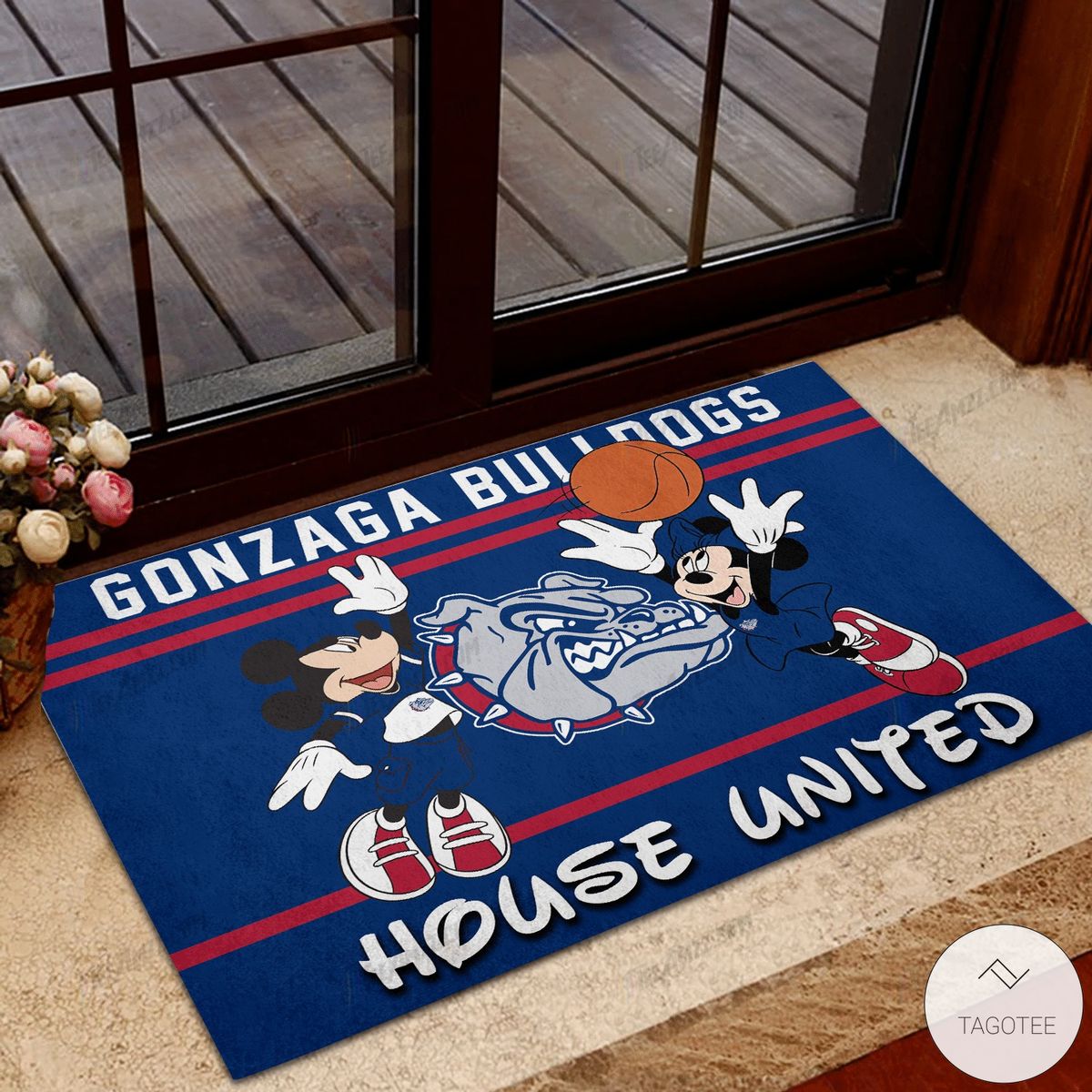 Gonzaga Bulldogs House United Michigan Wolverines House United Mickey Mouse And Minnie Mouse Doormat   – TAGOTEE