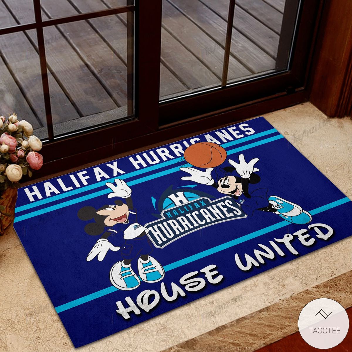 Halifax Hurricanes House United Mickey Mouse And Minnie Mouse Doormat 1