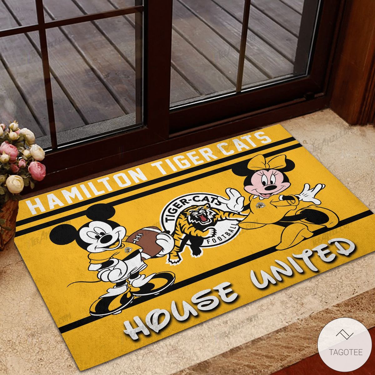 Hamilton Tiger Cats House United Mickey Mouse And Minnie Mouse Doormat  – TAGOTEE