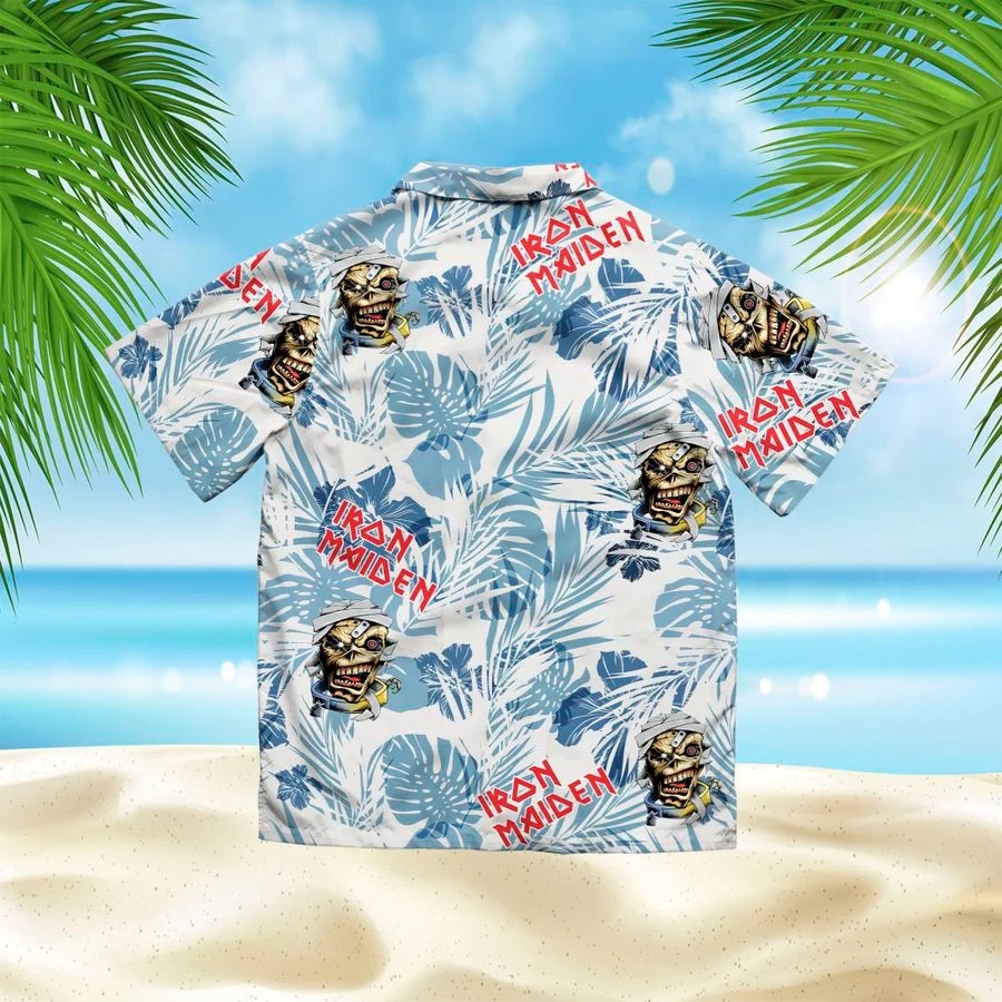 Iron maiden hawaiian shirt back
