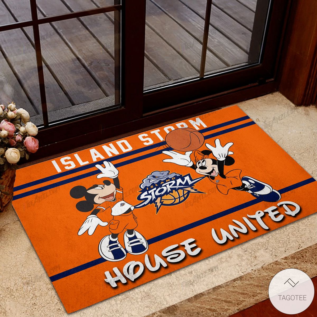 Island Storm House United Mickey Mouse And Minnie Mouse Doormat  – TAGOTEE