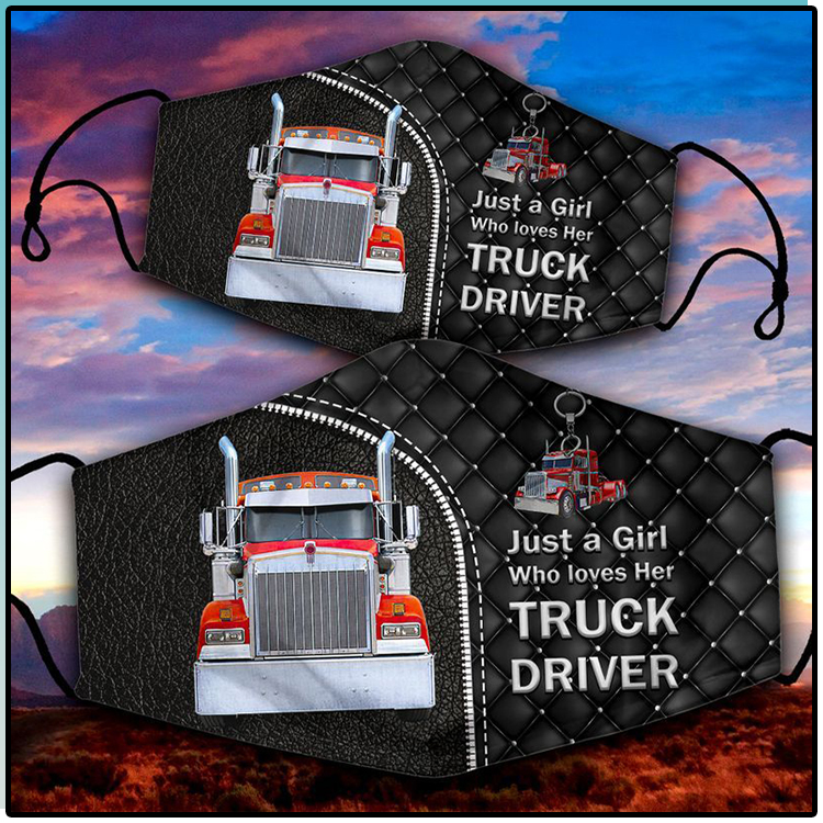 Just A Girl Who Loves Her Truck Driver Wine Face Mask – LIMITED EDITION
