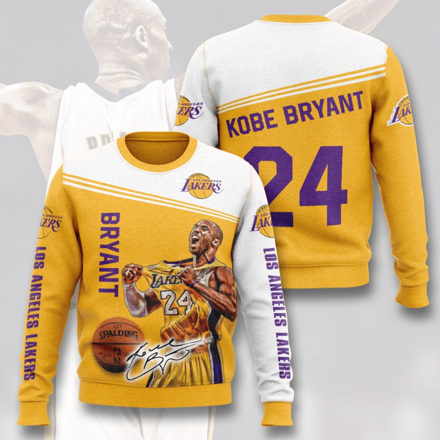 KB24 Kobe Bryant NBA Los Angeles Lakers 3D Long Sleeve