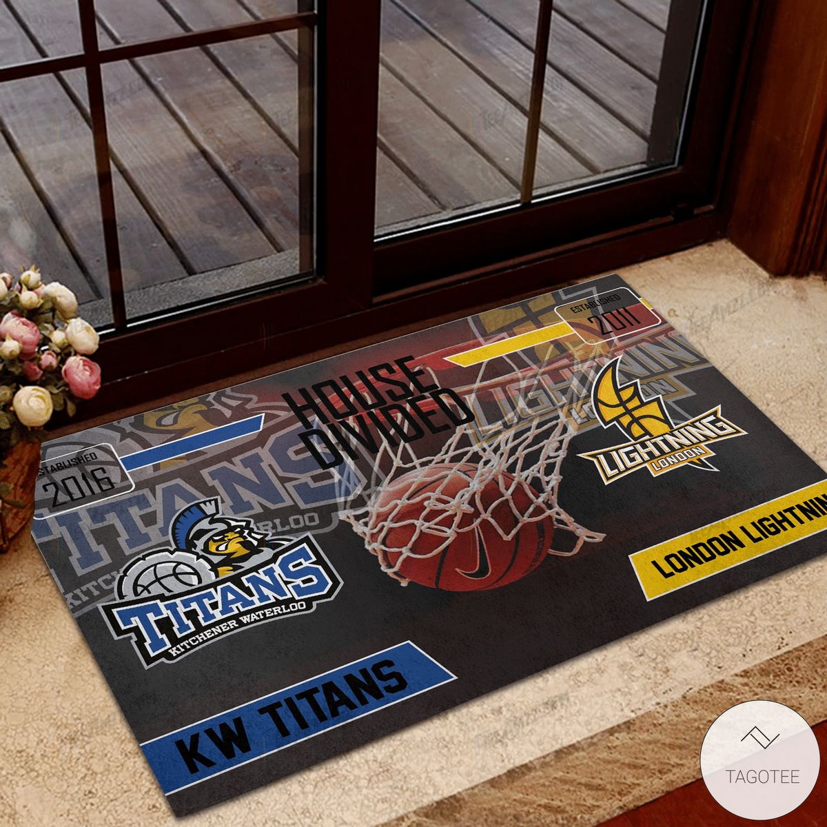 KW Titans House Divided London Lightning Doormat   – TAGOTEE