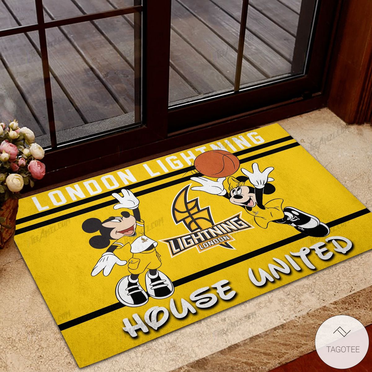 London Lightning House United Mickey Mouse And Minnie Mouse Doormat