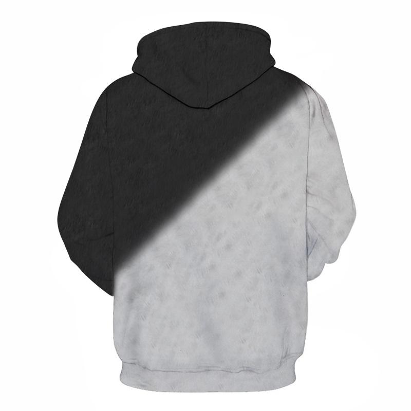 Long sleeve yin yang cat all over print 3D hoodie 1