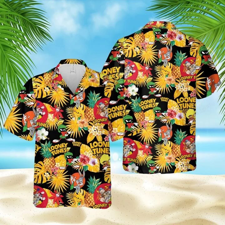 Looney Tunes Hawaiian Shirt Beach Shorts