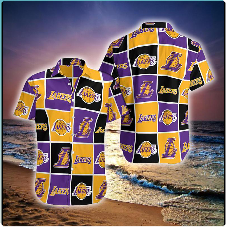 Los Angeles Lakers Pattern Team Hawaii Shirt1 1