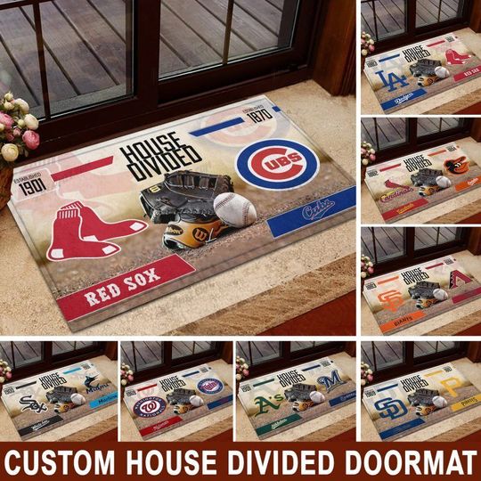 MLB House Divided Custom Doormat