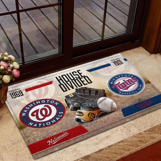 MLB House Divided Custom Doormat1