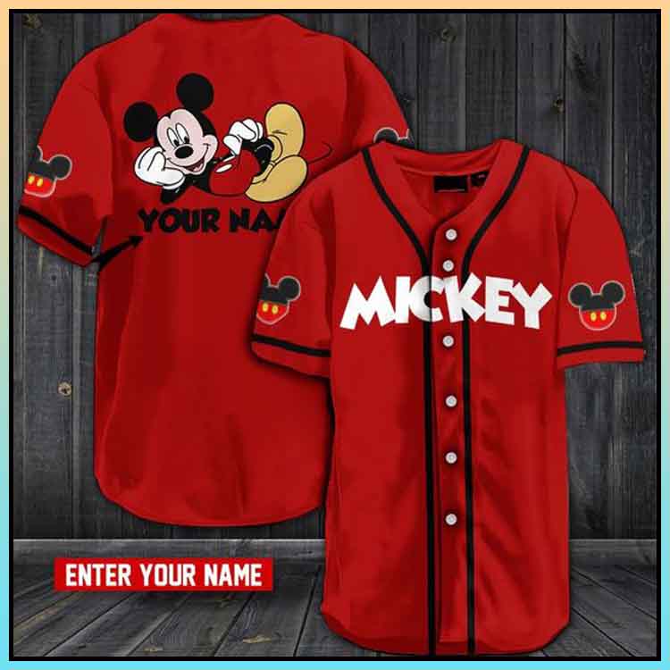 Mickey baseball Jersey custom name shirt 1