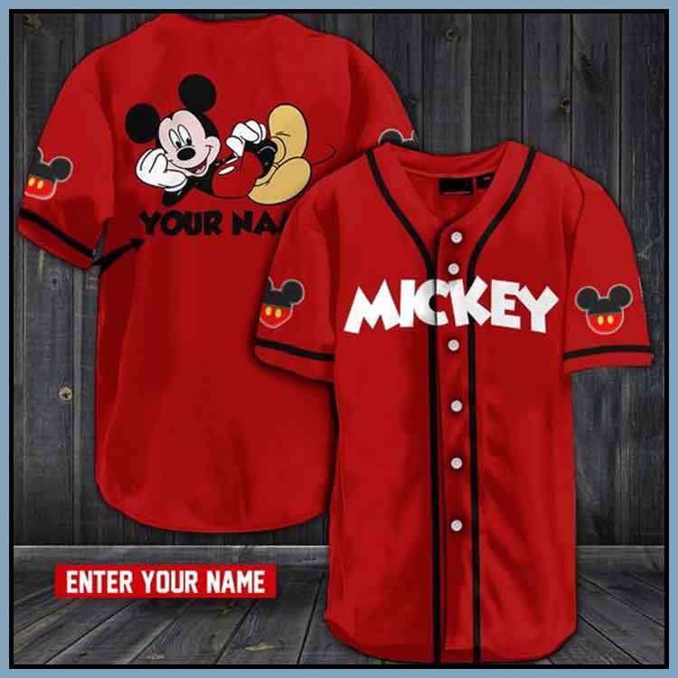 Mickey baseball Jersey custom name shirt 4