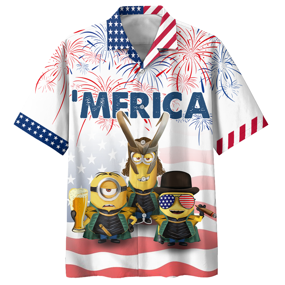Minions Independence Day Hawaiian Shirt, Beach Shorts – TAGOTEE