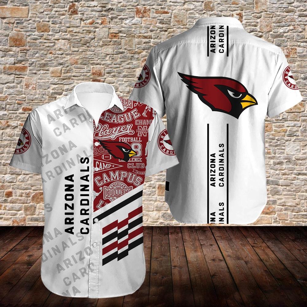 NFL Arizona Cardinals Red And White Hawaiian Shirt – Hothot 150621