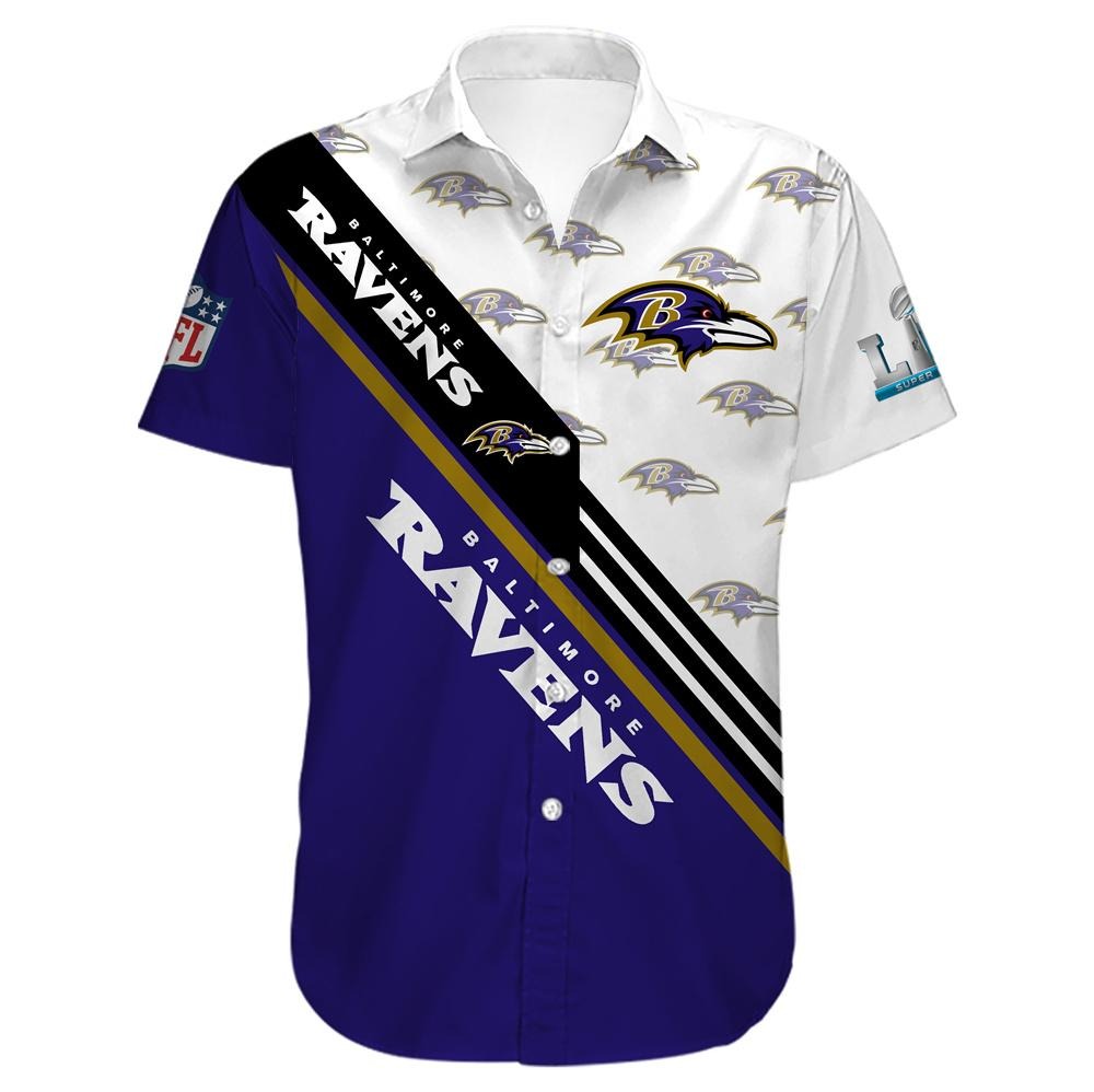 NFL Baltimore Ravens Pattern Hawaiian Shirt 1